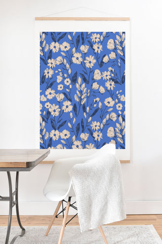Schatzi Brown Penelope Floral Bluebell Art Print And Hanger