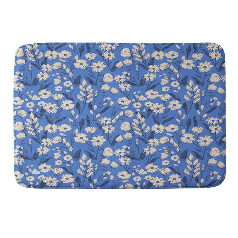 Schatzi Brown Penelope Floral Bluebell Memory Foam Bath Mat