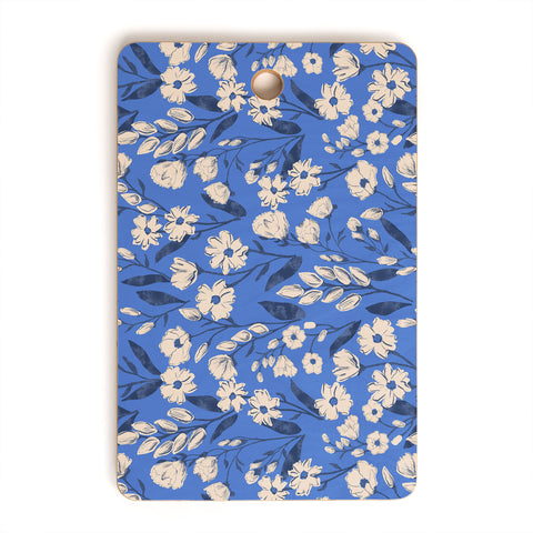 Schatzi Brown Penelope Floral Bluebell Cutting Board Rectangle