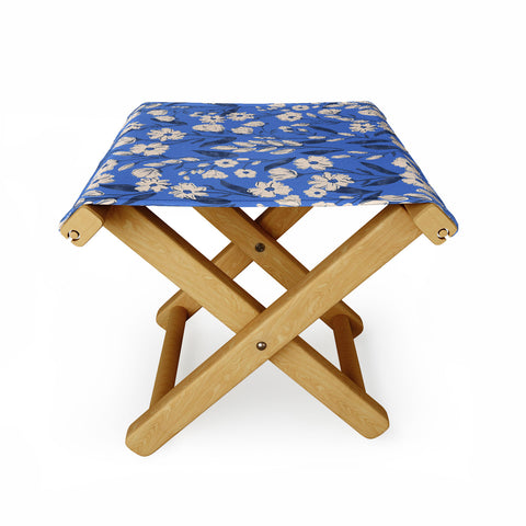 Schatzi Brown Penelope Floral Bluebell Folding Stool