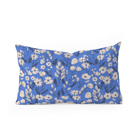Schatzi Brown Penelope Floral Bluebell Oblong Throw Pillow