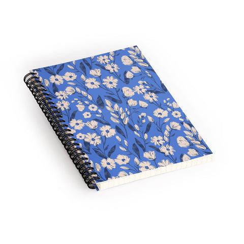 Schatzi Brown Penelope Floral Bluebell Spiral Notebook