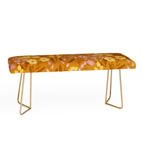 Schatzi Brown Penelope Floral Bronze Bench
