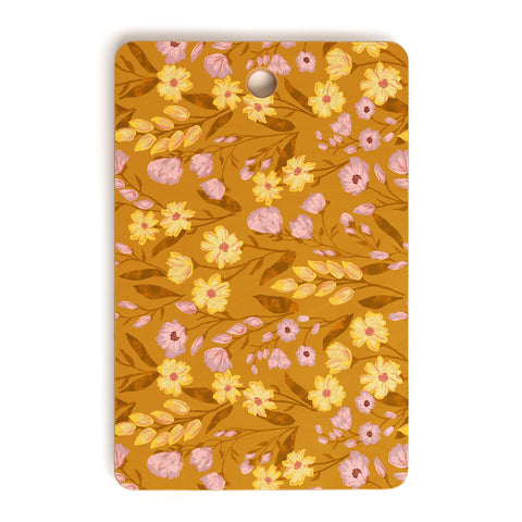 Schatzi Brown Penelope Floral Bronze Cutting Board Rectangle