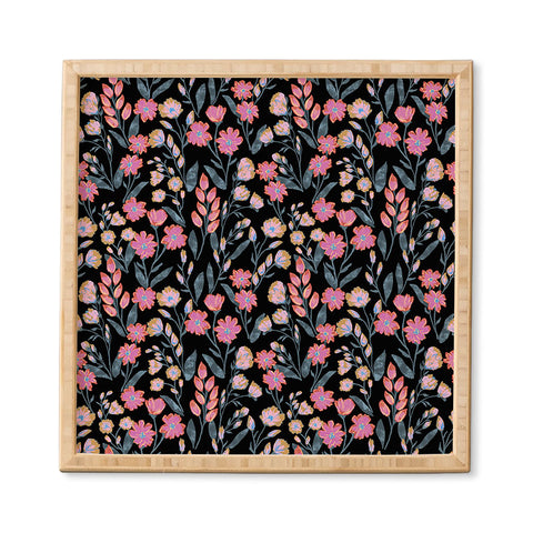 Schatzi Brown Penelope Floral Noir Brights Framed Wall Art