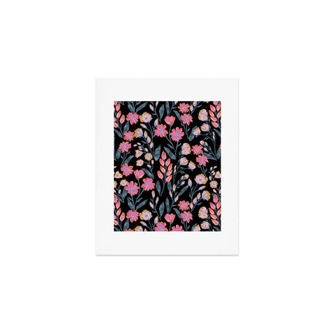 Schatzi Brown Penelope Floral Noir Brights Art Print