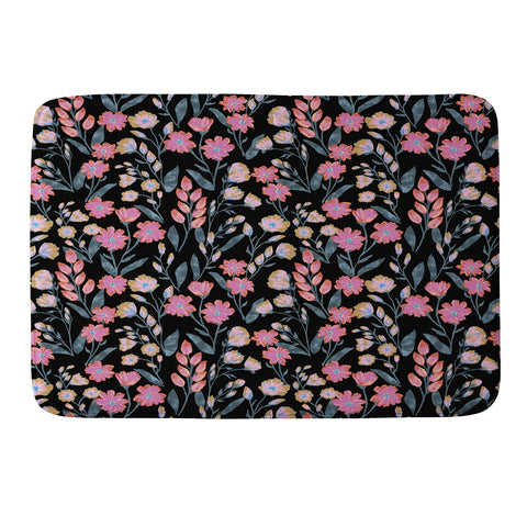 Schatzi Brown Penelope Floral Noir Brights Memory Foam Bath Mat