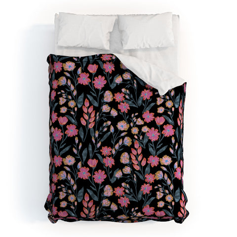 Schatzi Brown Penelope Floral Noir Brights Comforter