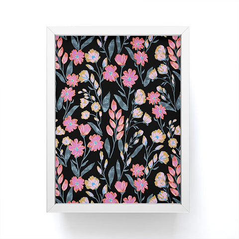 Schatzi Brown Penelope Floral Noir Brights Framed Mini Art Print