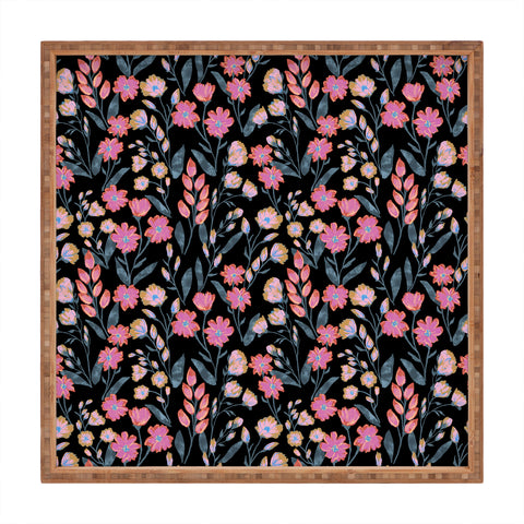 Schatzi Brown Penelope Floral Noir Brights Square Tray