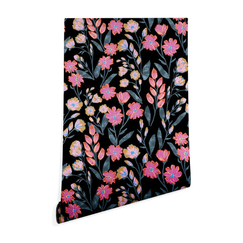 Schatzi Brown Penelope Floral Noir Brights Wallpaper