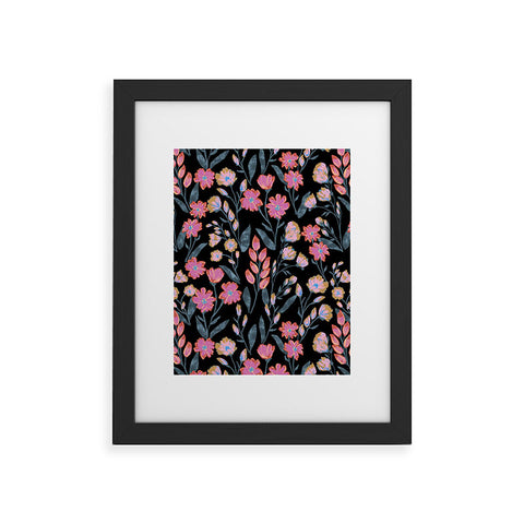 Schatzi Brown Penelope Floral Noir Brights Framed Art Print