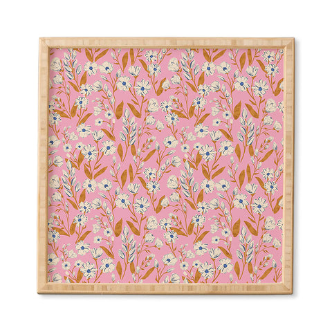 Schatzi Brown Penelope Floral Pink Framed Wall Art