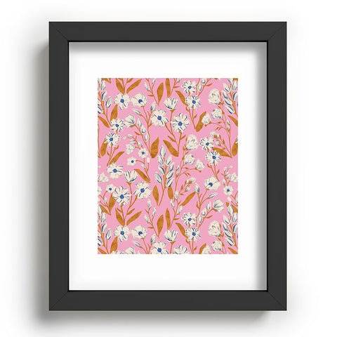 Schatzi Brown Penelope Floral Pink Recessed Framing Rectangle