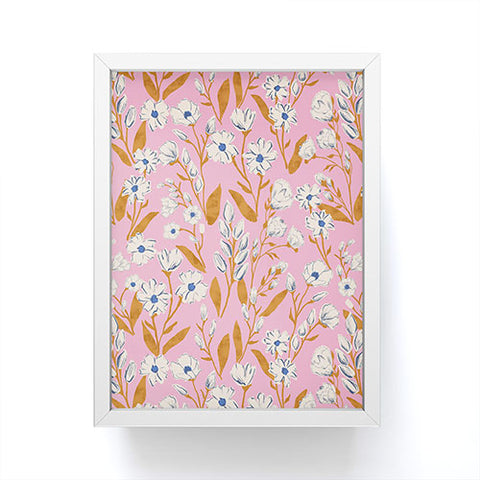 Schatzi Brown Penelope Floral Pink Framed Mini Art Print