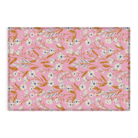 Schatzi Brown Penelope Floral Pink Outdoor Rug