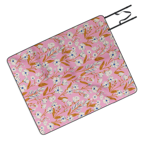 Schatzi Brown Penelope Floral Pink Picnic Blanket