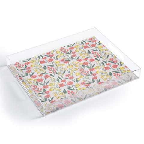 Schatzi Brown Penelope Floral Summer Acrylic Tray