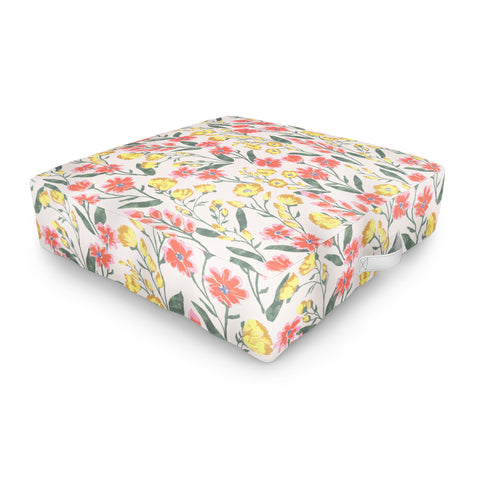 Schatzi Brown Penelope Floral Summer Outdoor Floor Cushion