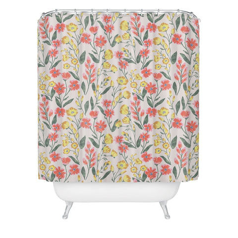 Schatzi Brown Penelope Floral Summer Shower Curtain