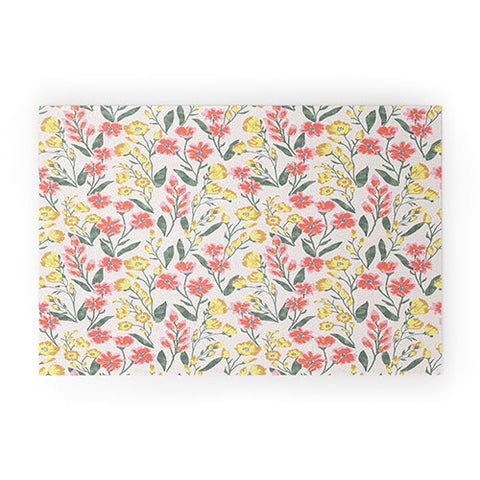 Schatzi Brown Penelope Floral Summer Welcome Mat