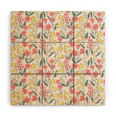 Schatzi Brown Penelope Floral Summer Wood Wall Mural