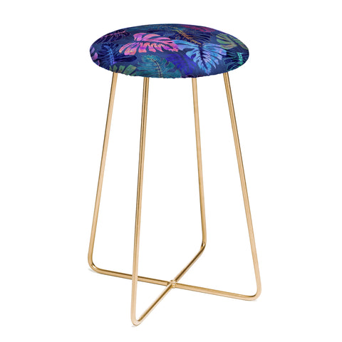 Schatzi Brown Phoenix Tropical Indigo Counter Stool