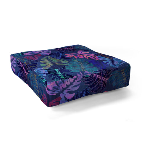 Schatzi Brown Phoenix Tropical Indigo Floor Pillow Square