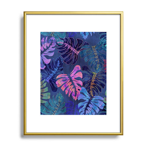 Schatzi Brown Phoenix Tropical Indigo Metal Framed Art Print