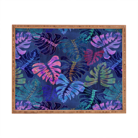 Schatzi Brown Phoenix Tropical Indigo Rectangular Tray
