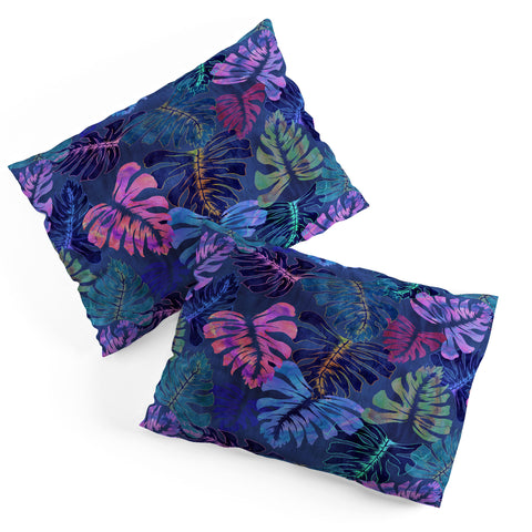 Schatzi Brown Phoenix Tropical Indigo Pillow Shams