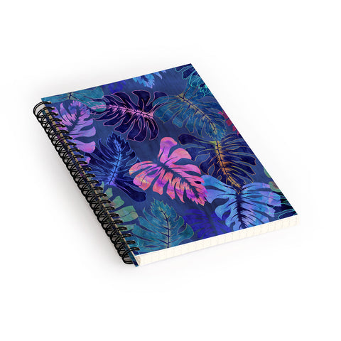 Schatzi Brown Phoenix Tropical Indigo Spiral Notebook