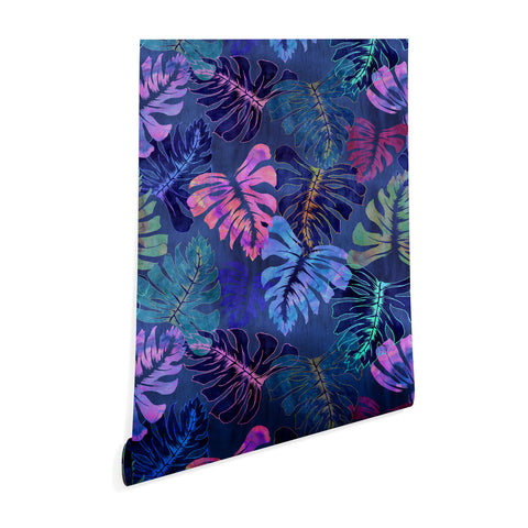 Schatzi Brown Phoenix Tropical Indigo Wallpaper