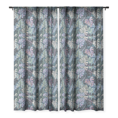 Schatzi Brown Phoenix Tropical Juniper Sheer Window Curtain