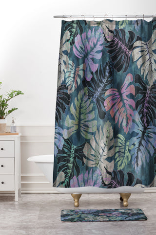 Schatzi Brown Phoenix Tropical Juniper Shower Curtain And Mat