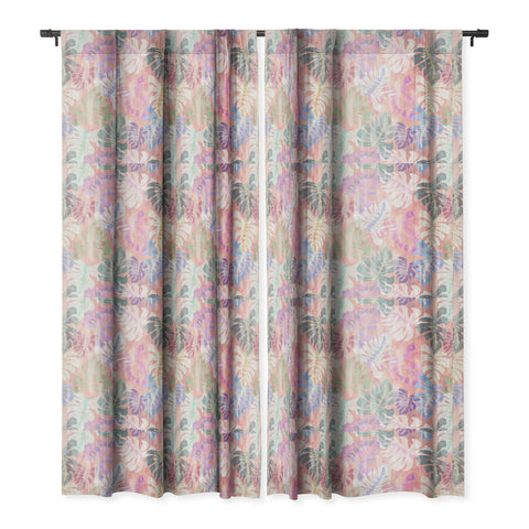 Schatzi Brown Phoenix Tropical Peach Blackout Window Curtain