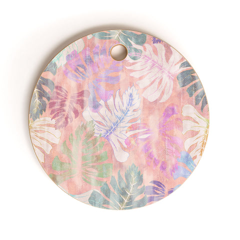 Schatzi Brown Phoenix Tropical Peach Cutting Board Round