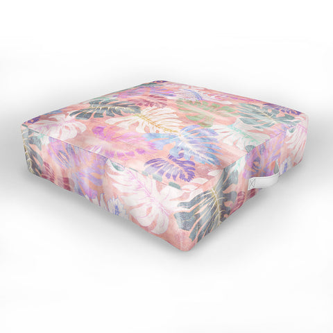 Schatzi Brown Phoenix Tropical Peach Outdoor Floor Cushion