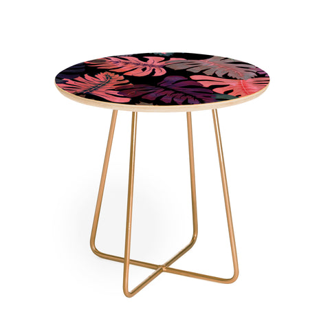 Schatzi Brown Phoenix Tropical Pink Round Side Table