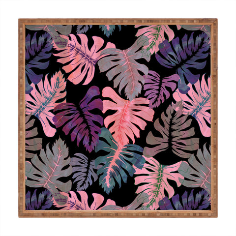 Schatzi Brown Phoenix Tropical Pink Square Tray