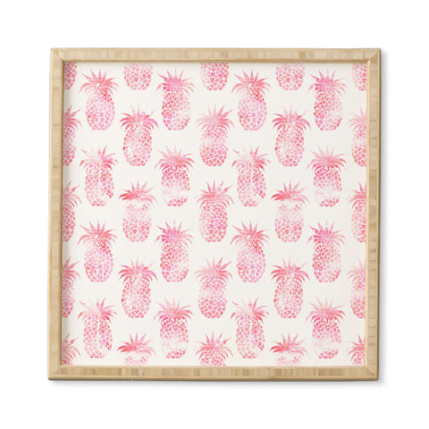 Schatzi Brown Pineapple Pink Framed Wall Art