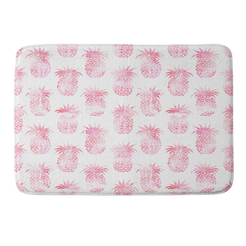 Schatzi Brown Pineapple Pink Memory Foam Bath Mat