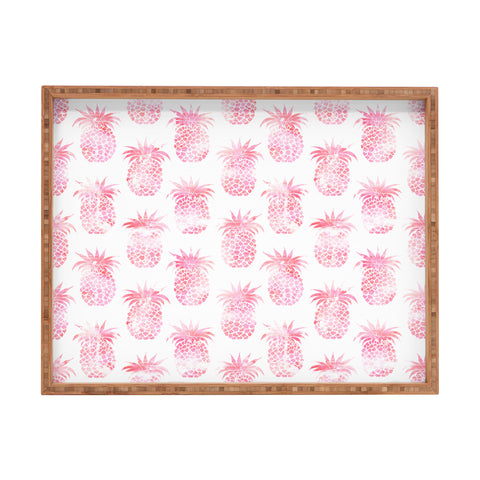 Schatzi Brown Pineapple Pink Rectangular Tray