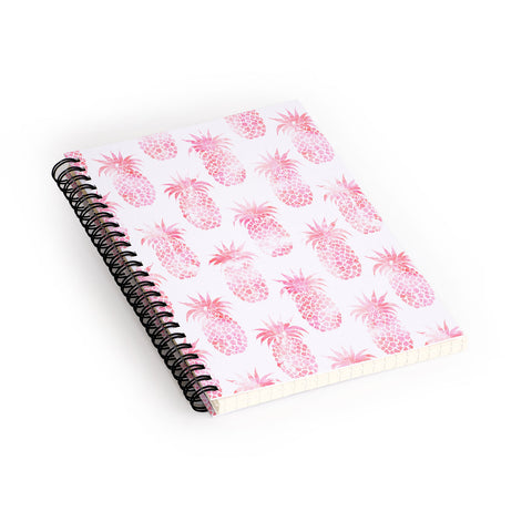 Schatzi Brown Pineapple Pink Spiral Notebook
