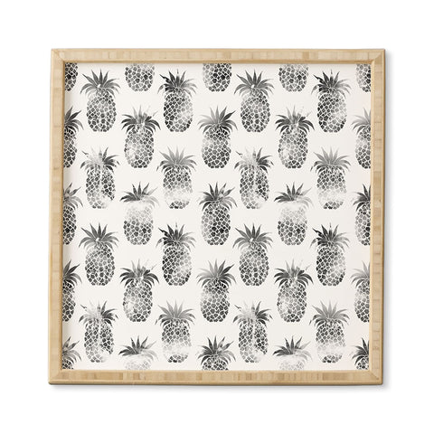 Schatzi Brown Pineapples Black Framed Wall Art