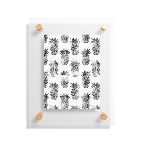 Schatzi Brown Pineapples Black Floating Acrylic Print