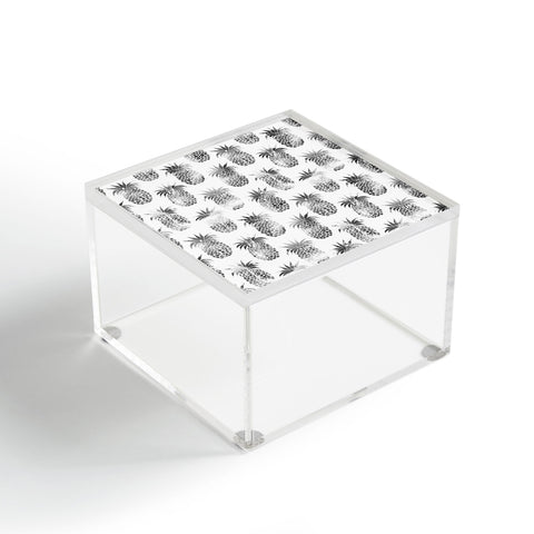 Schatzi Brown Pineapples Black Acrylic Box