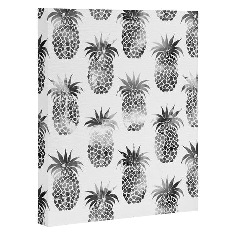 Schatzi Brown Pineapples Black Art Canvas