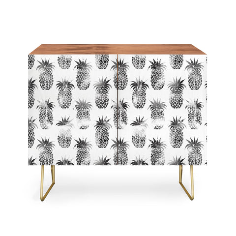 Schatzi Brown Pineapples Black Credenza