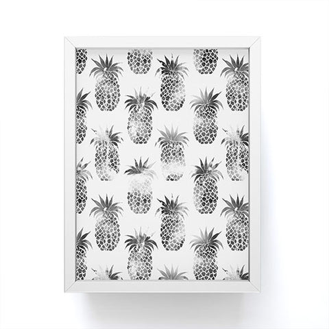Schatzi Brown Pineapples Black Framed Mini Art Print
